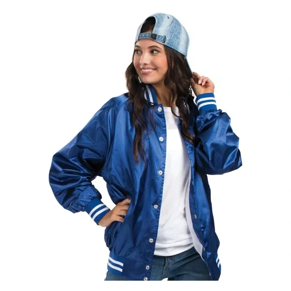 Augusta Sportswear Royal/White Satin Jacket - Size M - Picture 1 of 16